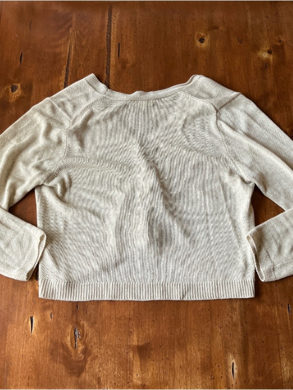 Max Studio Tan Knit Button Front Cardigan Sweater - Picture 4 of 4